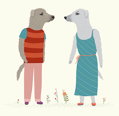 DOGS DRESSED UP: Irish Wolfhounds